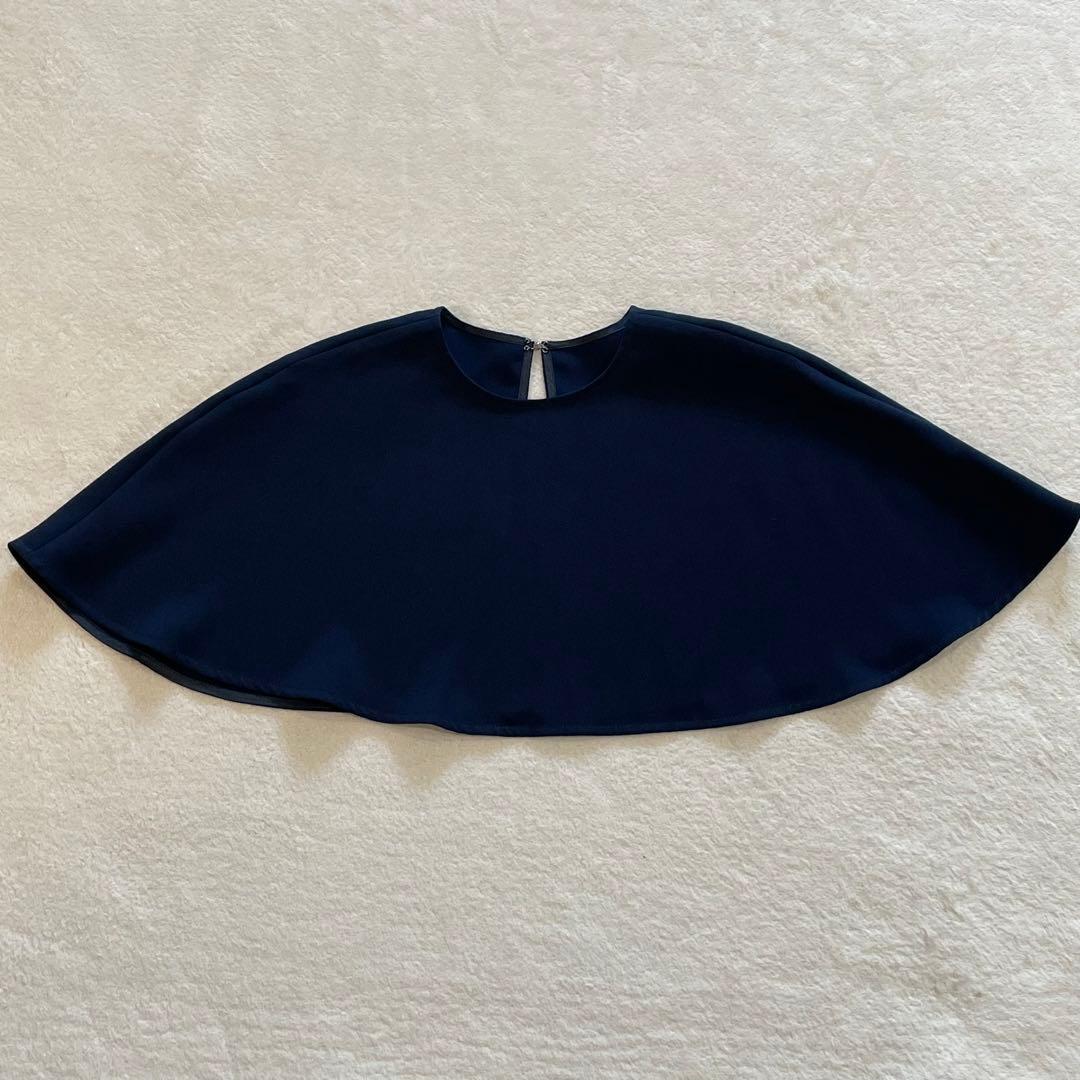 タグ付き　CELFORD　2024年モデル　ケープブラウス　ペプラム　ネイビー