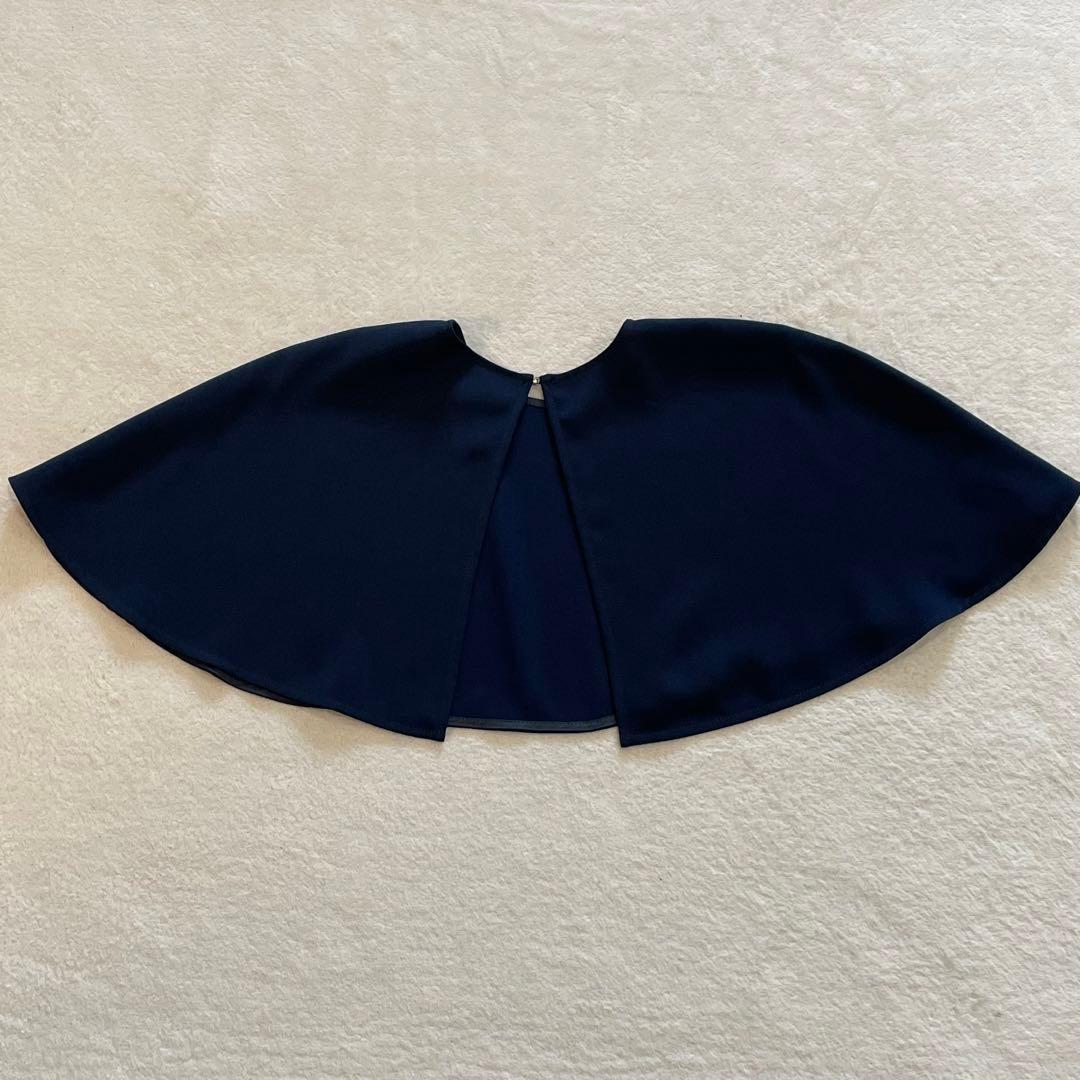 タグ付き　CELFORD　2024年モデル　ケープブラウス　ペプラム　ネイビー