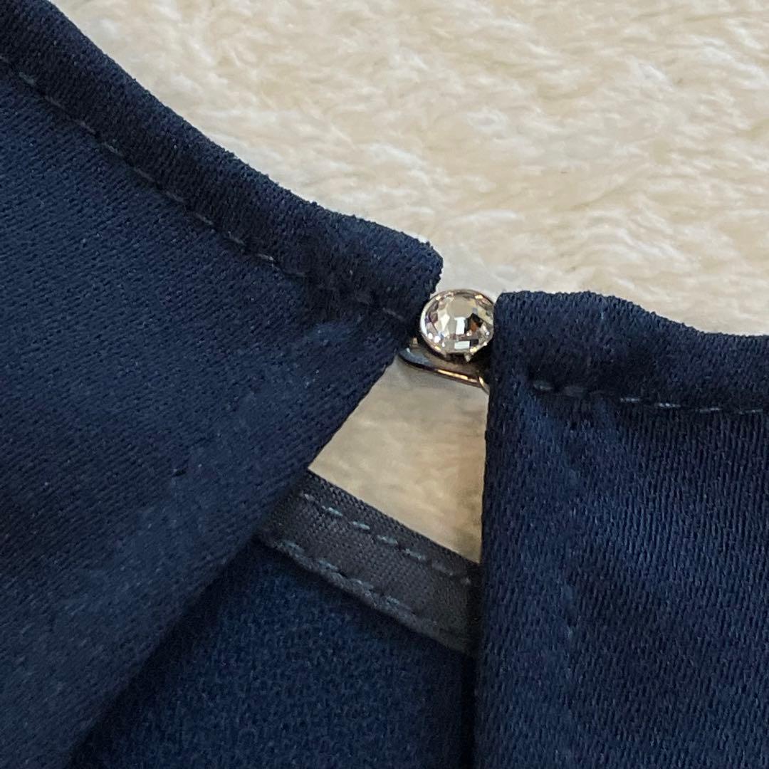 タグ付き　CELFORD　2024年モデル　ケープブラウス　ペプラム　ネイビー