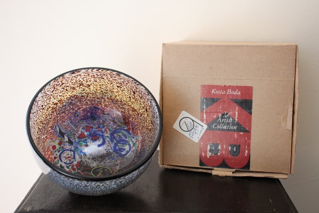 コスタボダ　ガラスボウル　METEOR流星　バーティル・ヴァリーン　アートガラス