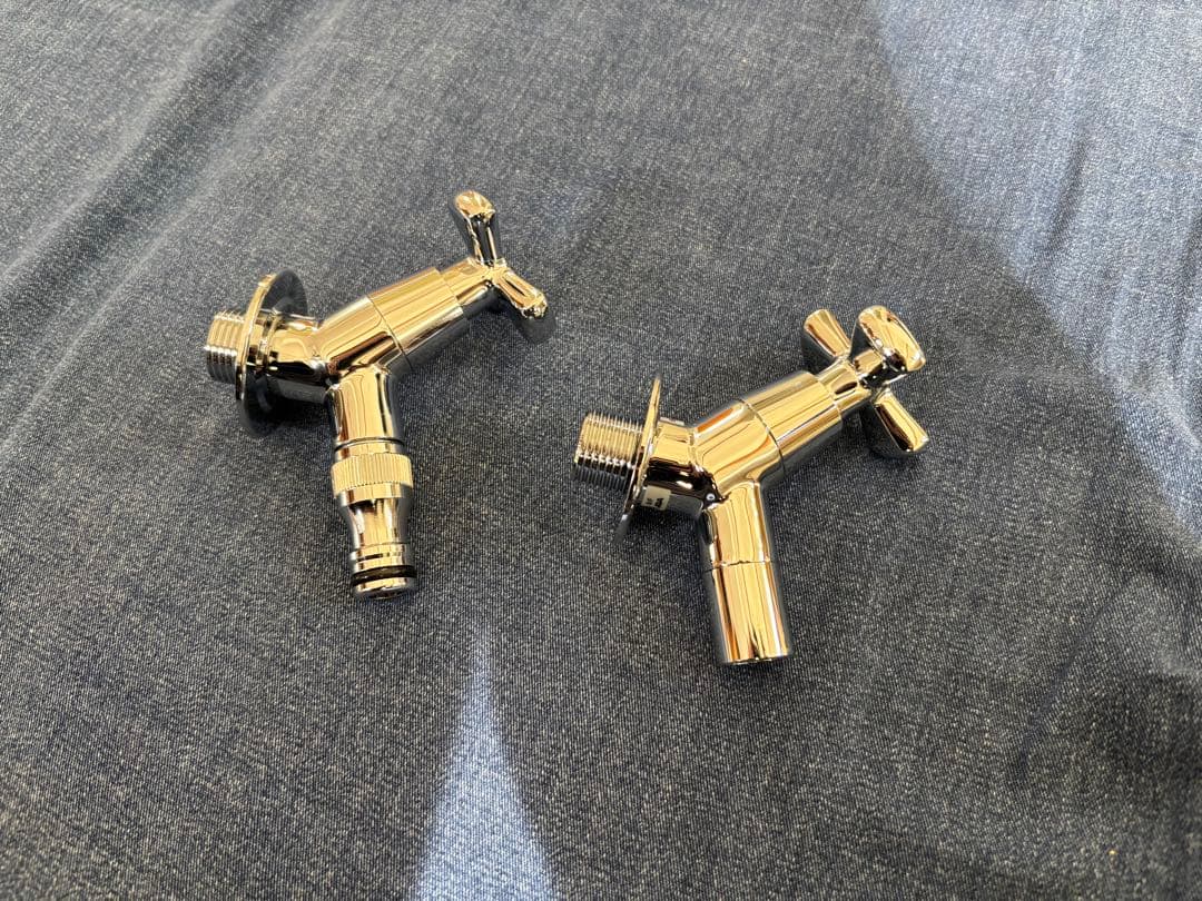 SIPLE(シプレ) 外流しセットDHU 2口+Sナガシ500 蛇口付き 白