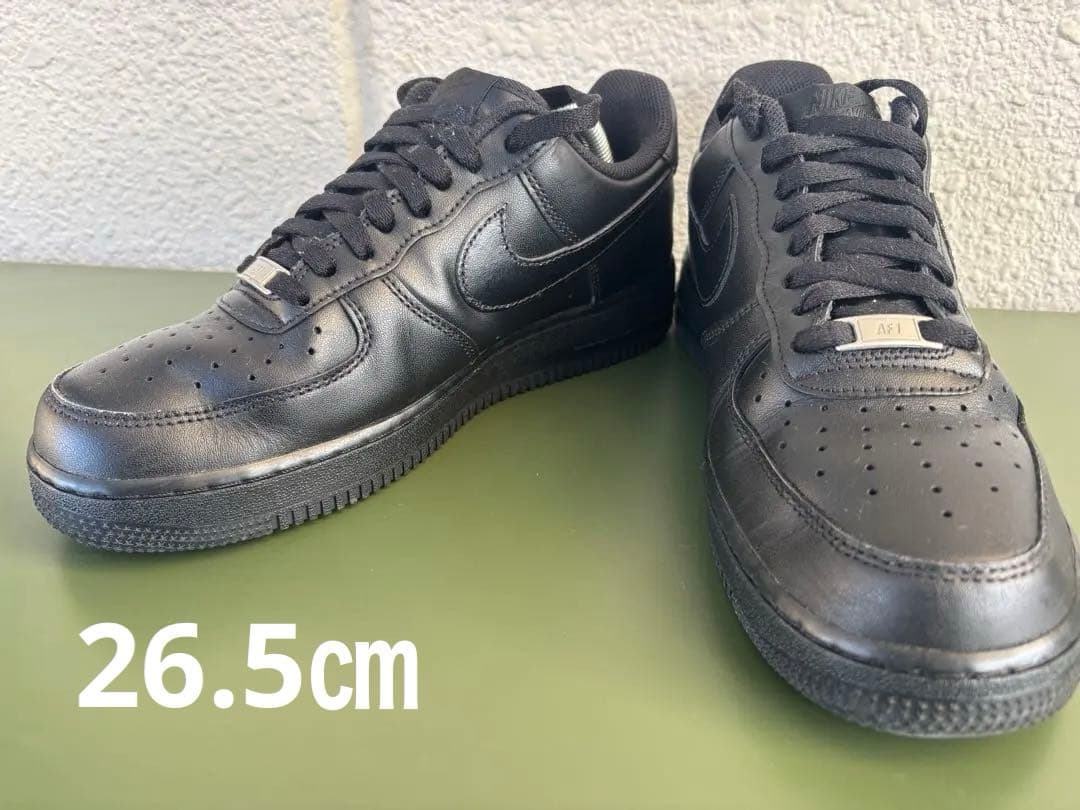 NIKE エアフォース1 ブラック　黒　26.5センチ