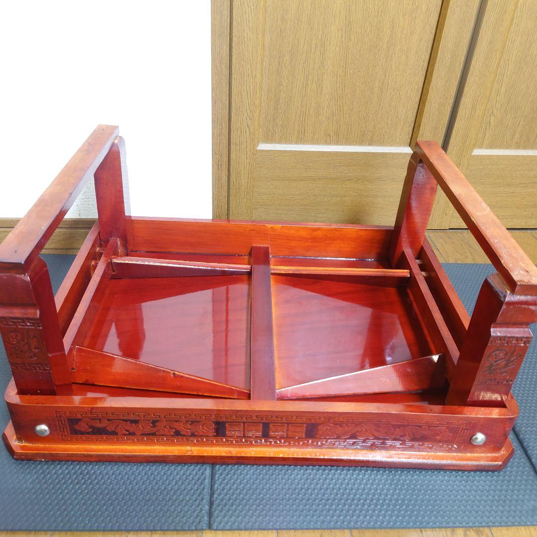 李朝家具　漆塗り 文机 花台 膳 アンティーク　状態美品寄り