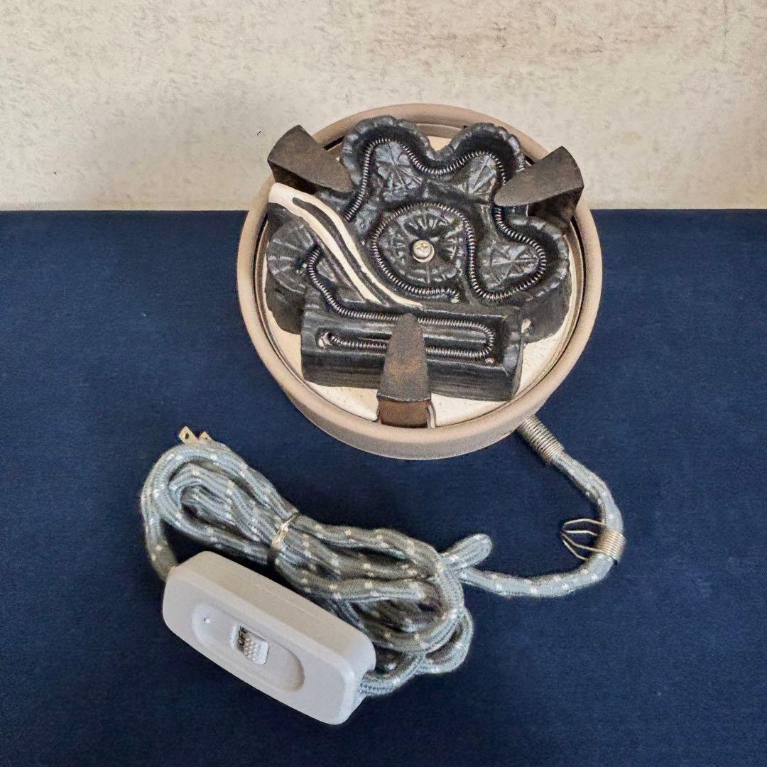 人間国宝敬典造 風炉 茶釜 唐銅鬼面風炉釜 野々田電熱器 敷板 茶道具お点前道具