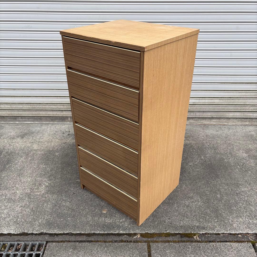 昭和レトロ 6段チェスト 木目調 タンス 引き出し収納 レトロ家具 古家具古道具