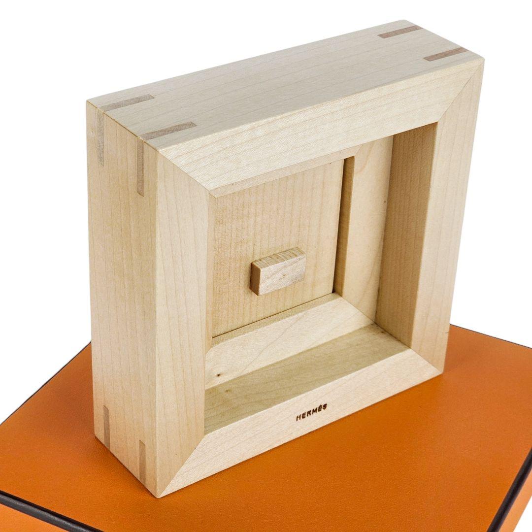 美品 エルメス HERMES 写真立て ウッド 木製 フォトフレーム インテリア