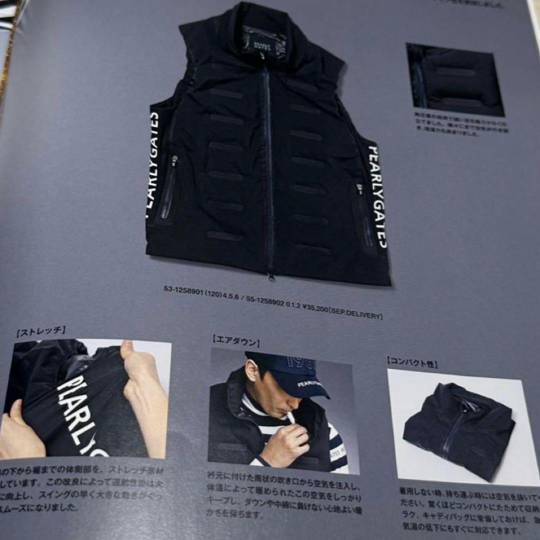 PEARLY GATES ネイビー ジップアップベスト　S