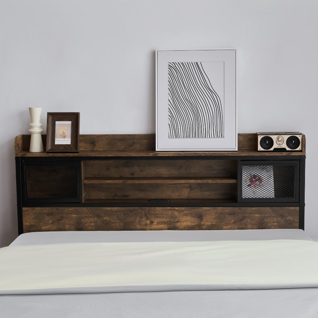 赤字！D ベッドフレーム ダブル ダブルベッド パイプベッド コンセント付