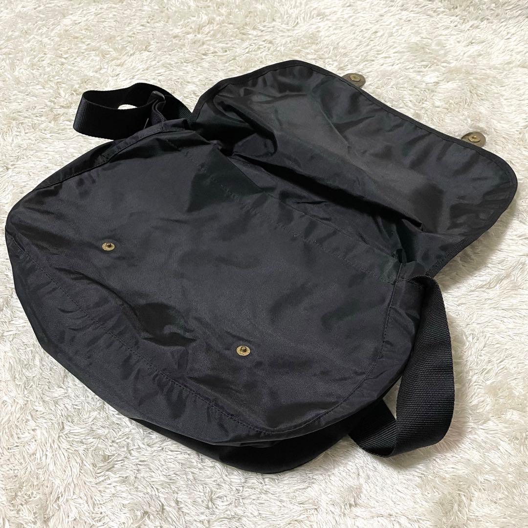 【美品】Herve Chapelier　ショルダーバッグ　黒　メッセンジャー