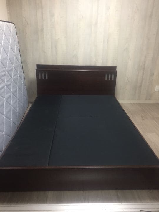 ダブルベッド ライト コンセント付き ※フレームのみ