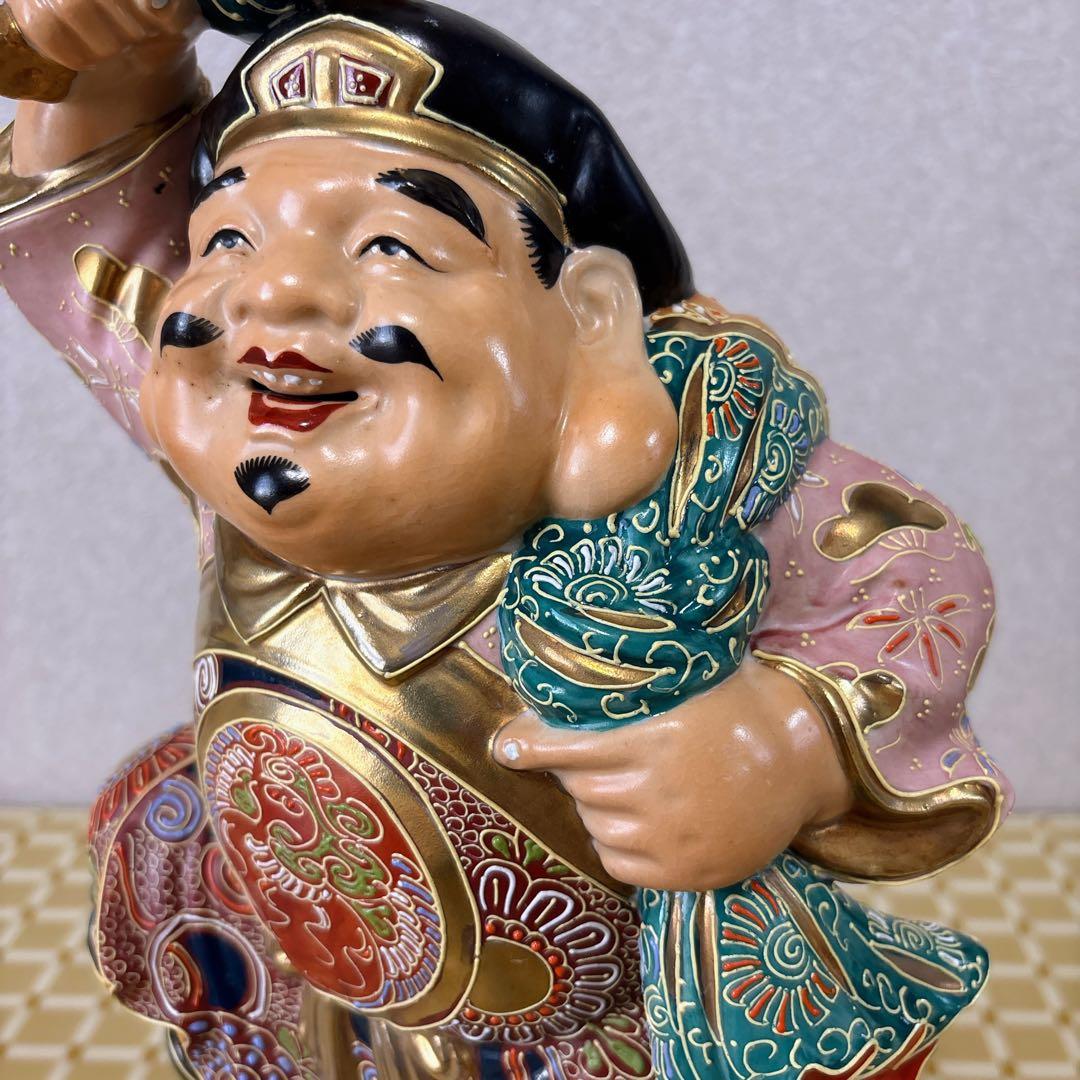 九谷焼　大黒天　14号大黒・盛　大黒様　俵乗り大黒天　縁起物　高さ42cm