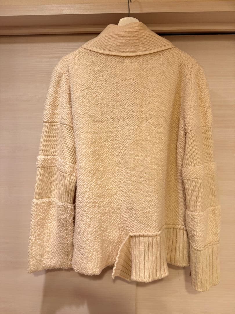 sacai 変形カーディガン クリーム サイズ1