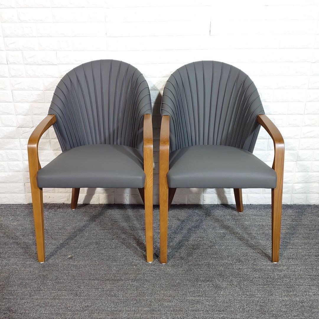 ダイニングチェア 2脚セット シンプル 木製フレーム 家具 インテリア J010