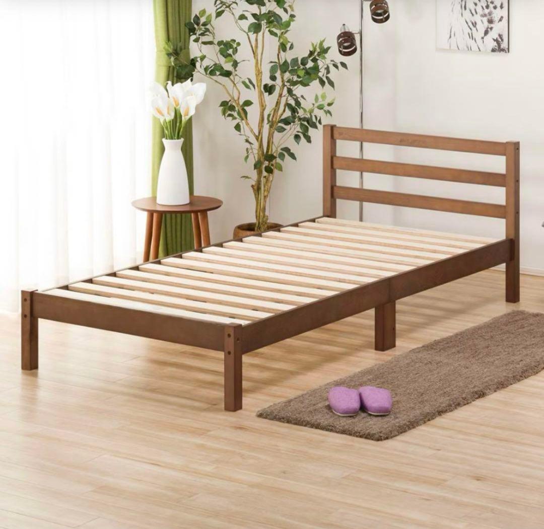 【現地引取OK】木製すのこ シングルベッド