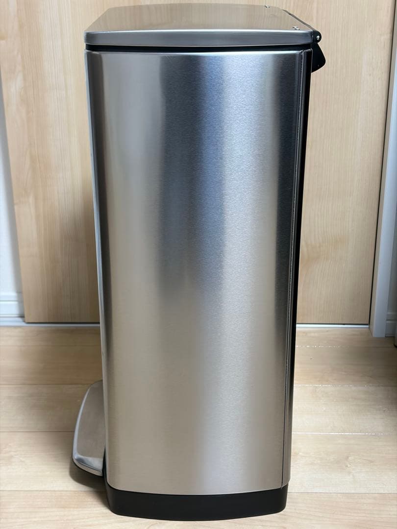 simplehuman ステンレス ゴミ箱 38L ソフトクローズ ロック機能付