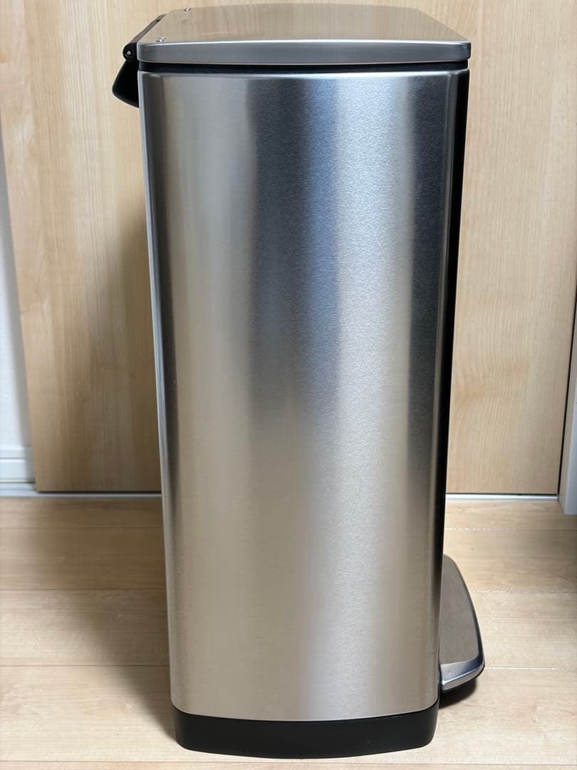 simplehuman ステンレス ゴミ箱 38L ソフトクローズ ロック機能付