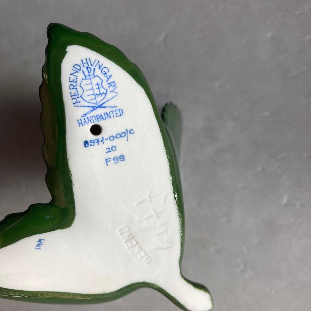 HEREND ヘレンド 置物 カード立て 葉の上のマンダリン