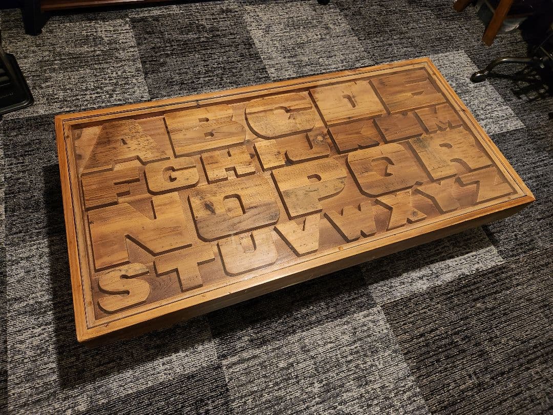 クラッシュゲート　センターテーブル　ローテーブル　ウッド　ガラス