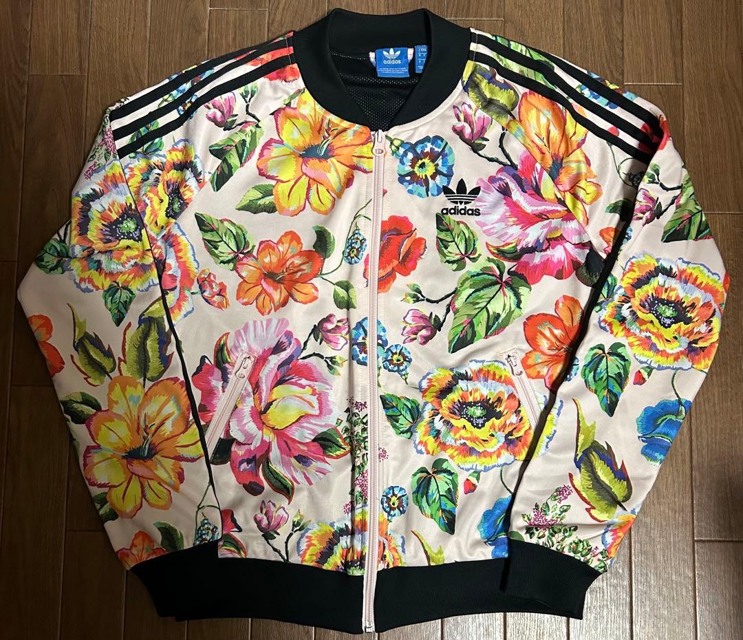 adidas FLORALITA 花柄　ジャージ　トラックジャケット　Lサイズ
