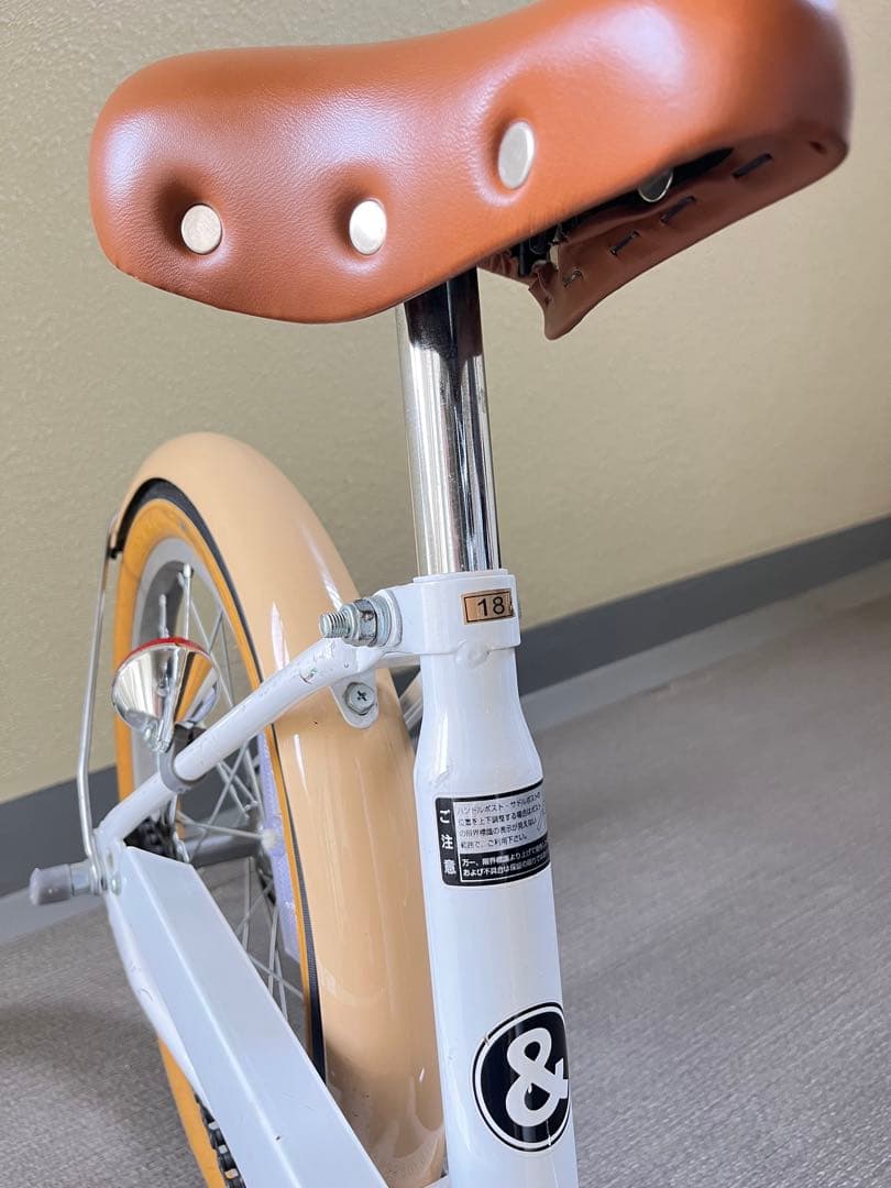【引き取り限定】美品 子ども用自転車 ホワイト18インチ