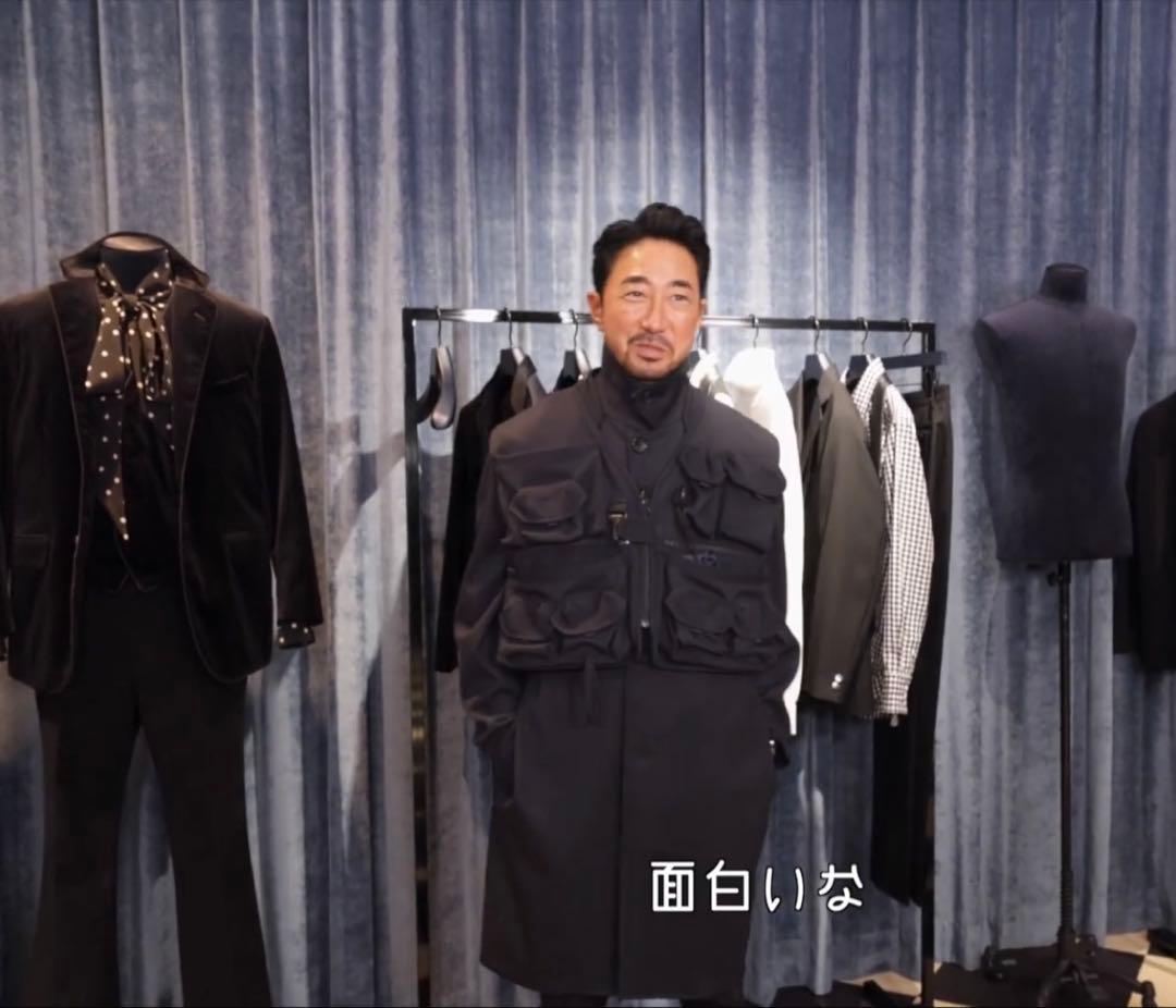 ランバンコレクション パリスシングルトレンチ&フィッシングベスト セット 黒