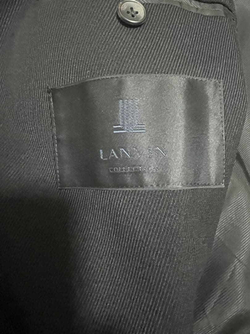 ランバンコレクション パリスシングルトレンチ&フィッシングベスト セット 黒