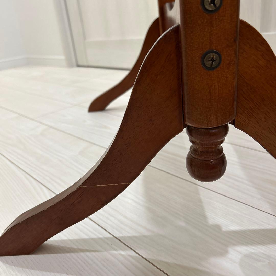 アンティーク調　スタンドミラー・ 姿見・木製・楕円形