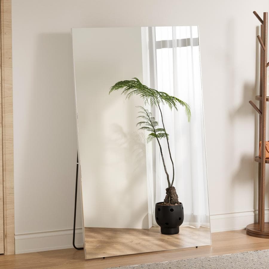 割れない鏡 フィルムミラー ダンス 鏡 幅100cm 高さ160cm（ホワイト）