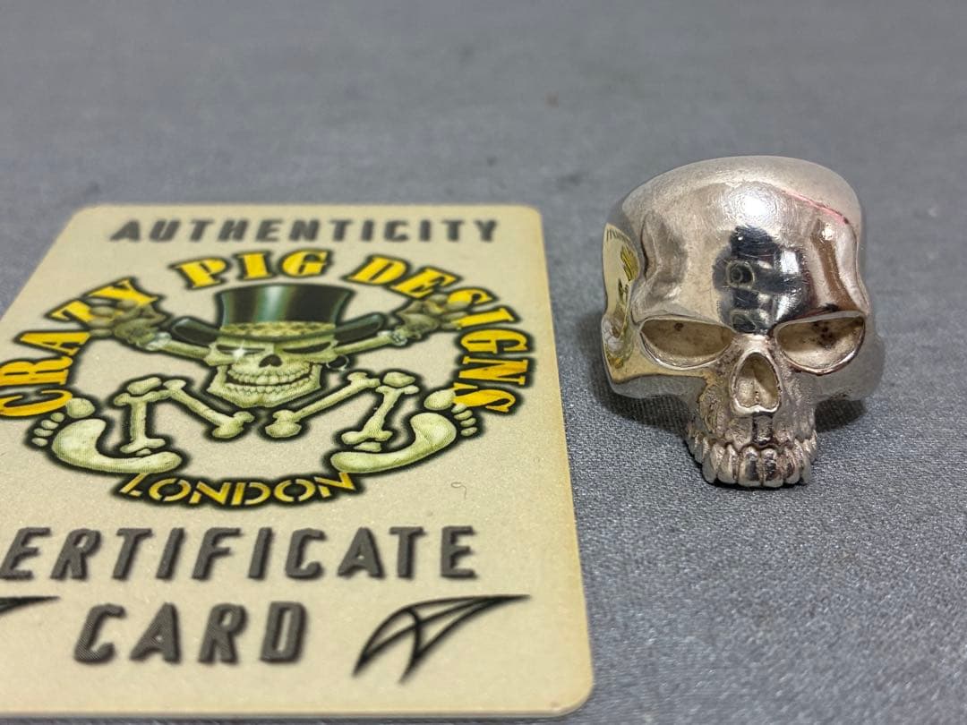 CRAZY PIG EVIL SKULL RING LARGE 15号 正規品