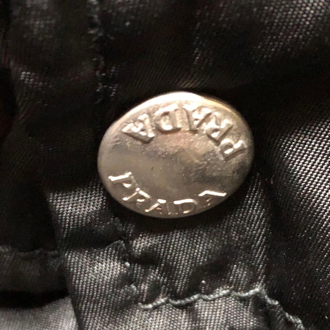 プラダ　PRADA ファー付き　ナイロン＆レザーベルトコート　ライダース風　S