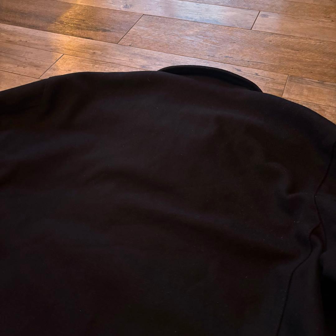 90s OLD NAVY ウールジャケット　短丈　ブラック　古着 レーヨン混