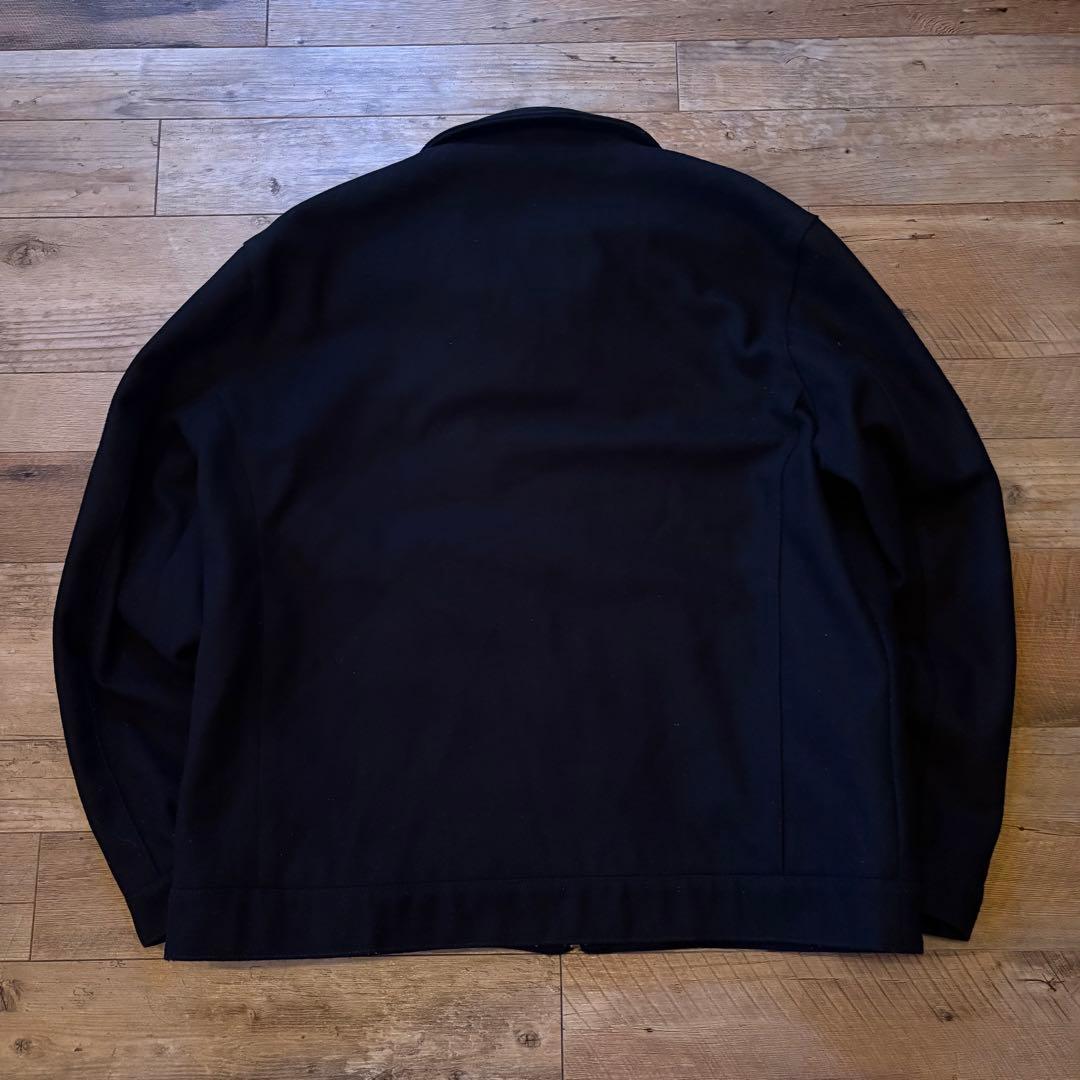 90s OLD NAVY ウールジャケット　短丈　ブラック　古着 レーヨン混
