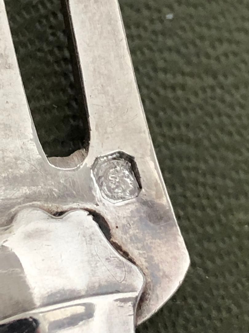 フランス アンティーク　Philippe Berthier 銀製カトラリー3本