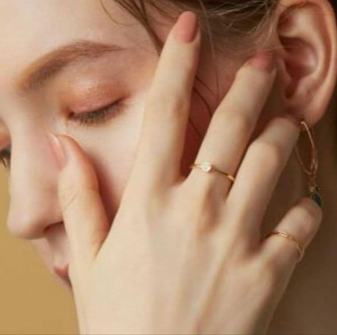 agete K10 ピンキーリング　クロスリング