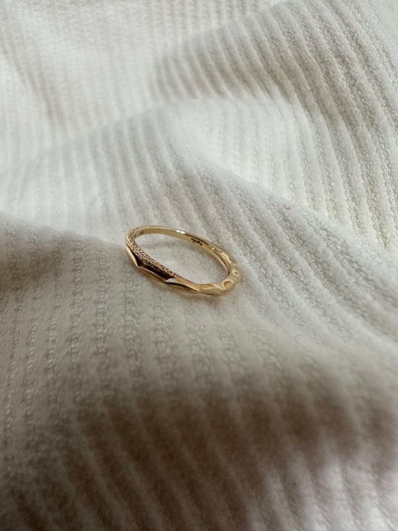 agete K10 ピンキーリング　クロスリング