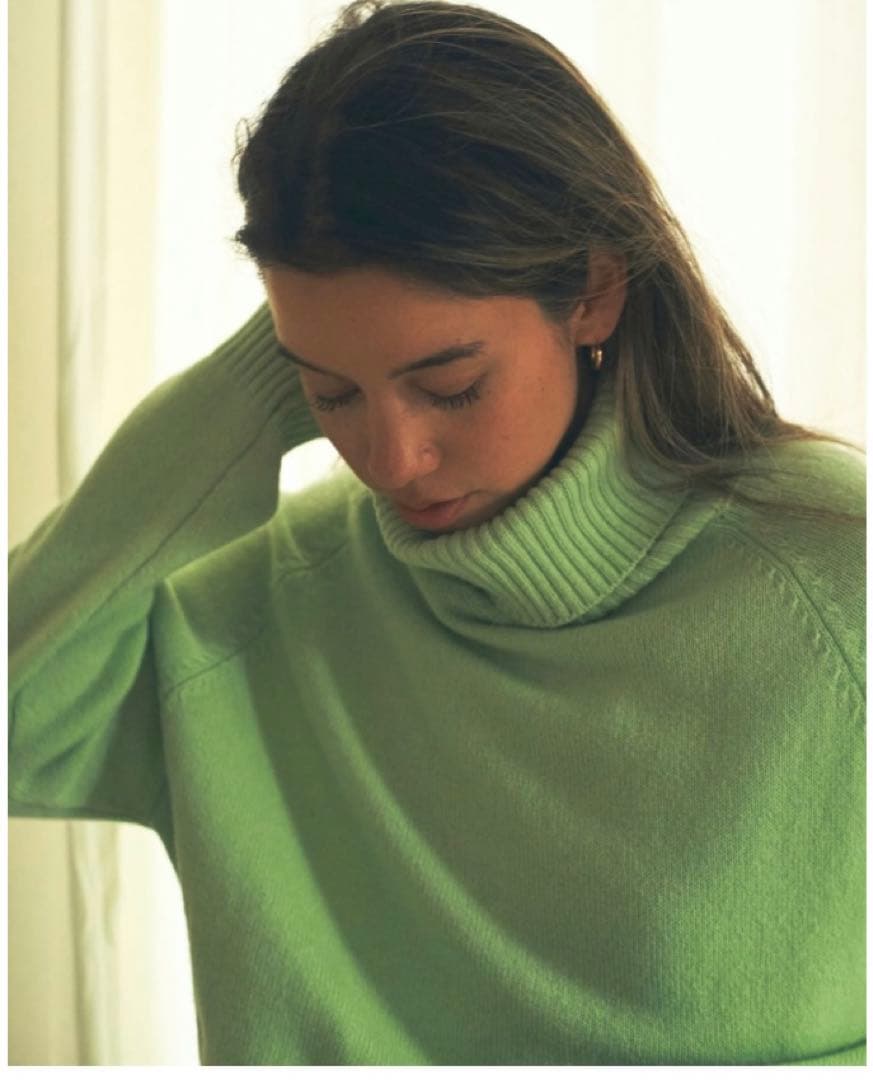 ✴︎完売　nanadecor イタリア製ウール カシミヤタートルニット　パープル