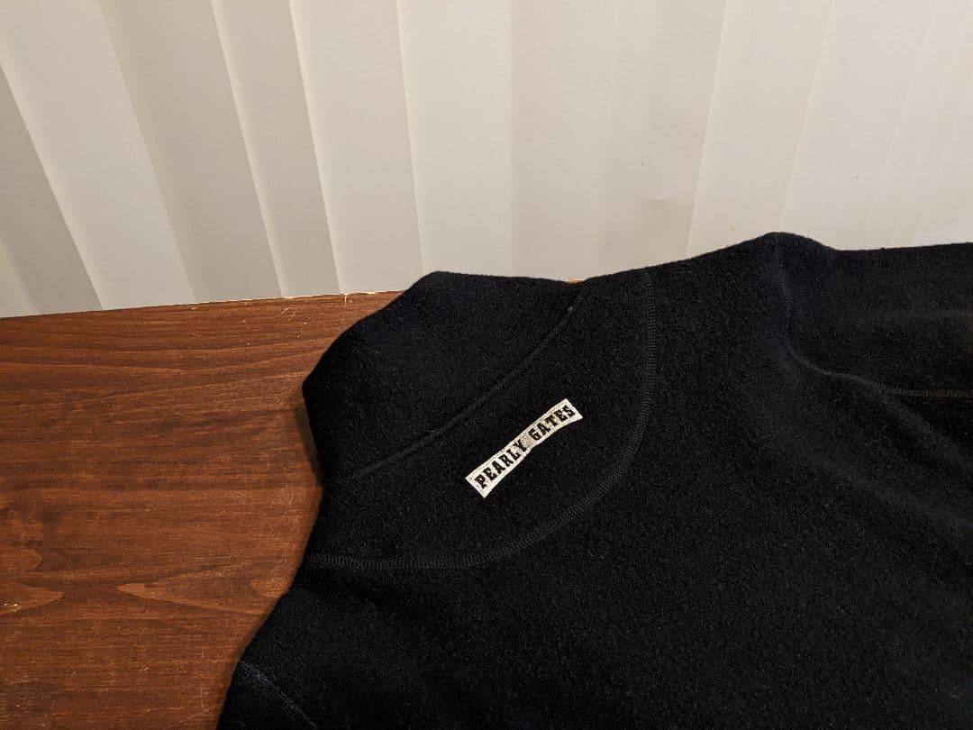 パーリーゲイツ　ニット　フルジップ　ジャケット　ウール　ゴルフ　ブルゾン　黒