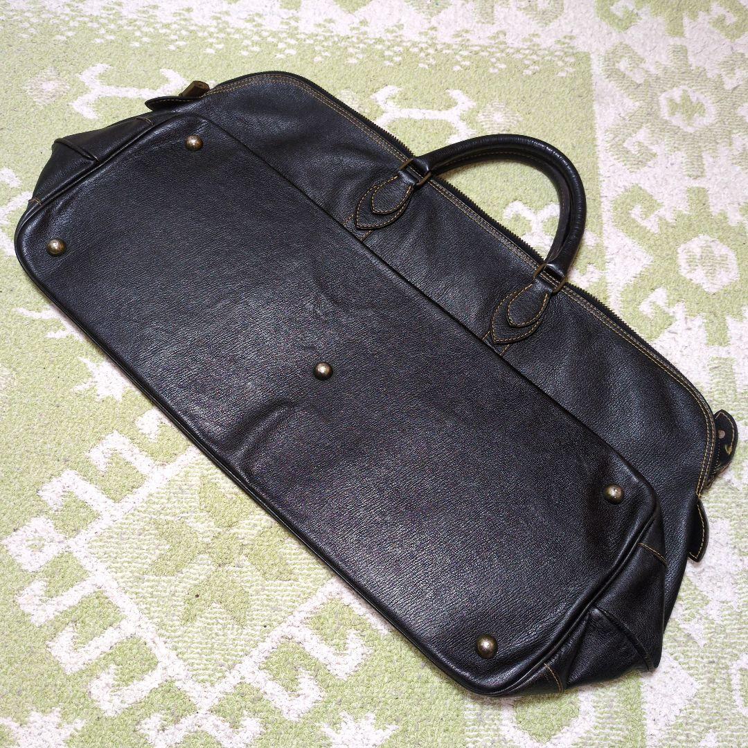 1980年代 コムデギャルソン 鍵付 黒革 旅行カバン トラベル