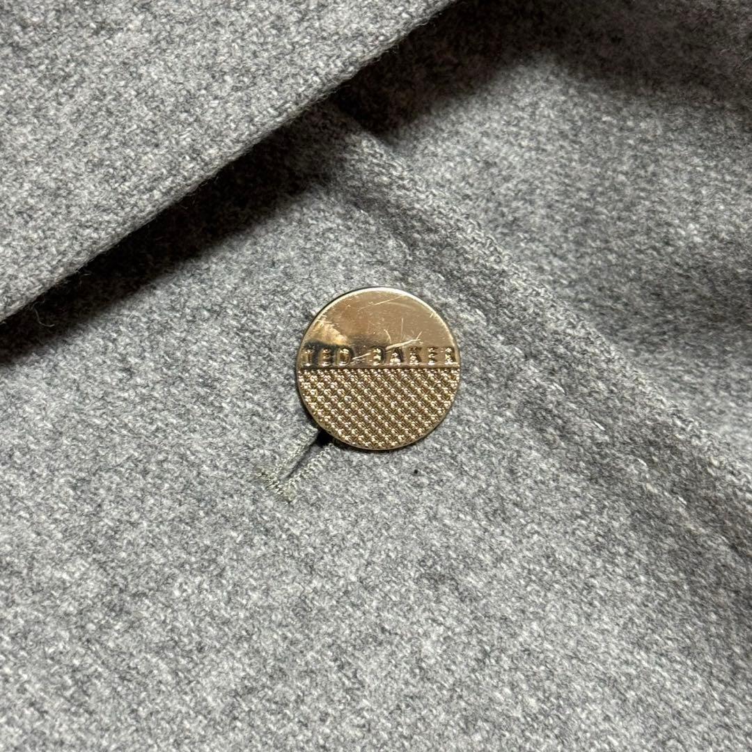 美品 テッドベイカー ショールカラー ロングコート 花柄 ルーマニア製