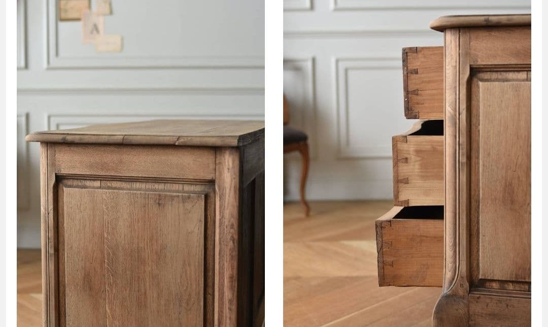 【美品】アンティークチェスト( 無垢材 オーク 剥離)