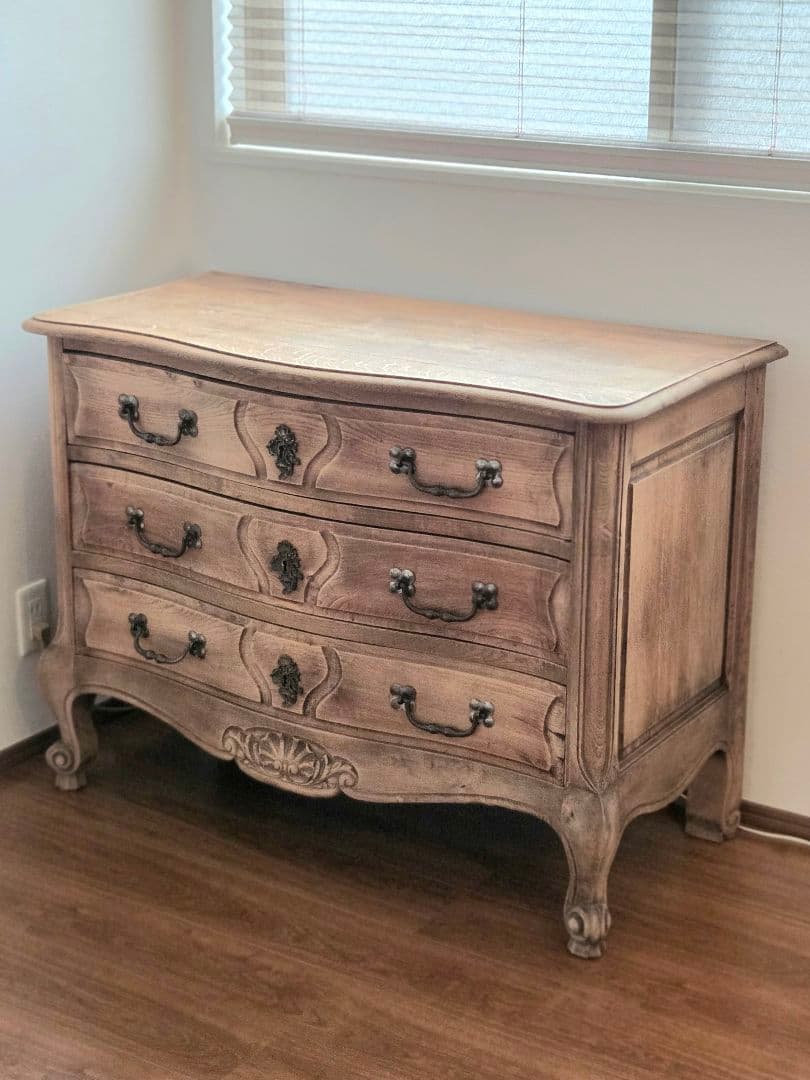 【美品】アンティークチェスト( 無垢材 オーク 剥離)