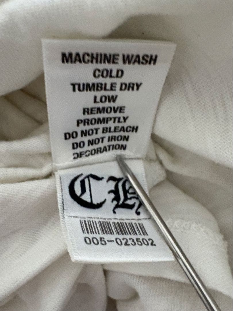 CHROME HEARTSラグラン ロンt ホワイト/グレー raglan