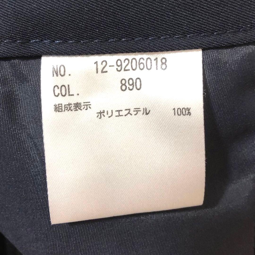 美品 PLST プラステ パンツスーツ 上下セットネイビー ノーカラー