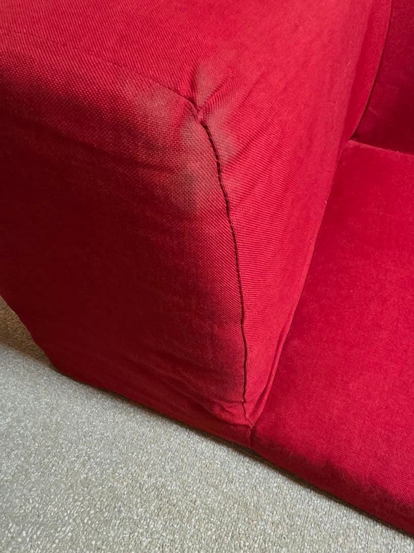 コーナーソファ　レッド