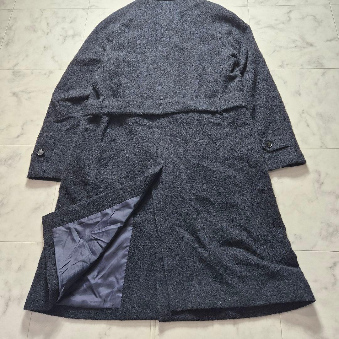 【美品】ユニバーサルランゲージ ステンカラーコート カノニコ ベルト LL