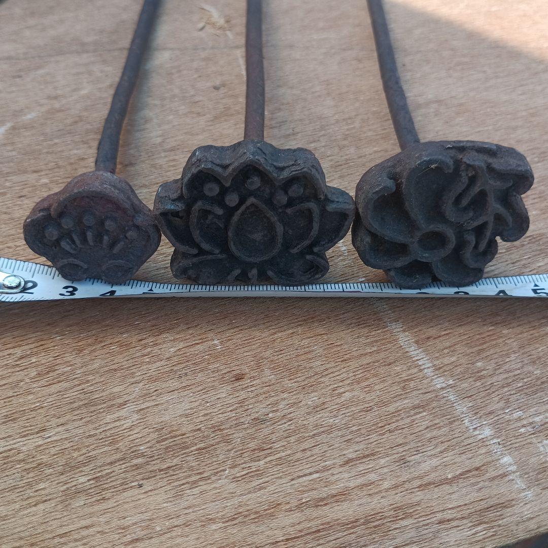 4035）和菓子の焼きごて　花　製菓用品コテ　焼き印