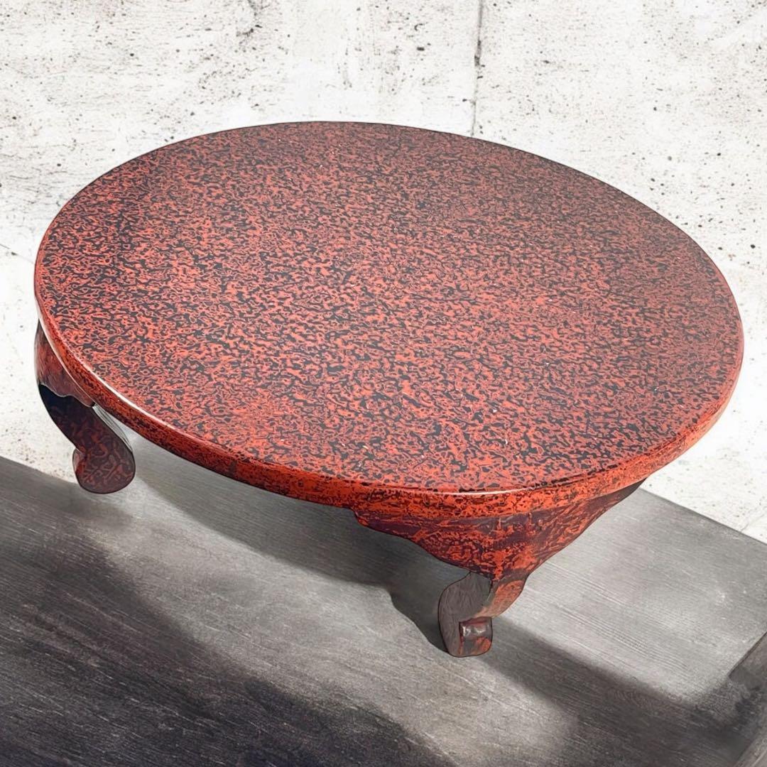 HR400津軽塗　伝統工芸　螺鈿細工　円テーブル　座卓　ローテーブル　　ちゃぶ台