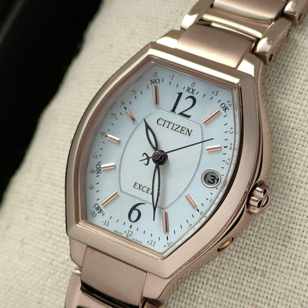 ◆美品◆CITIZEN EXCEED エクシード チタン サクラピンク 電波時計