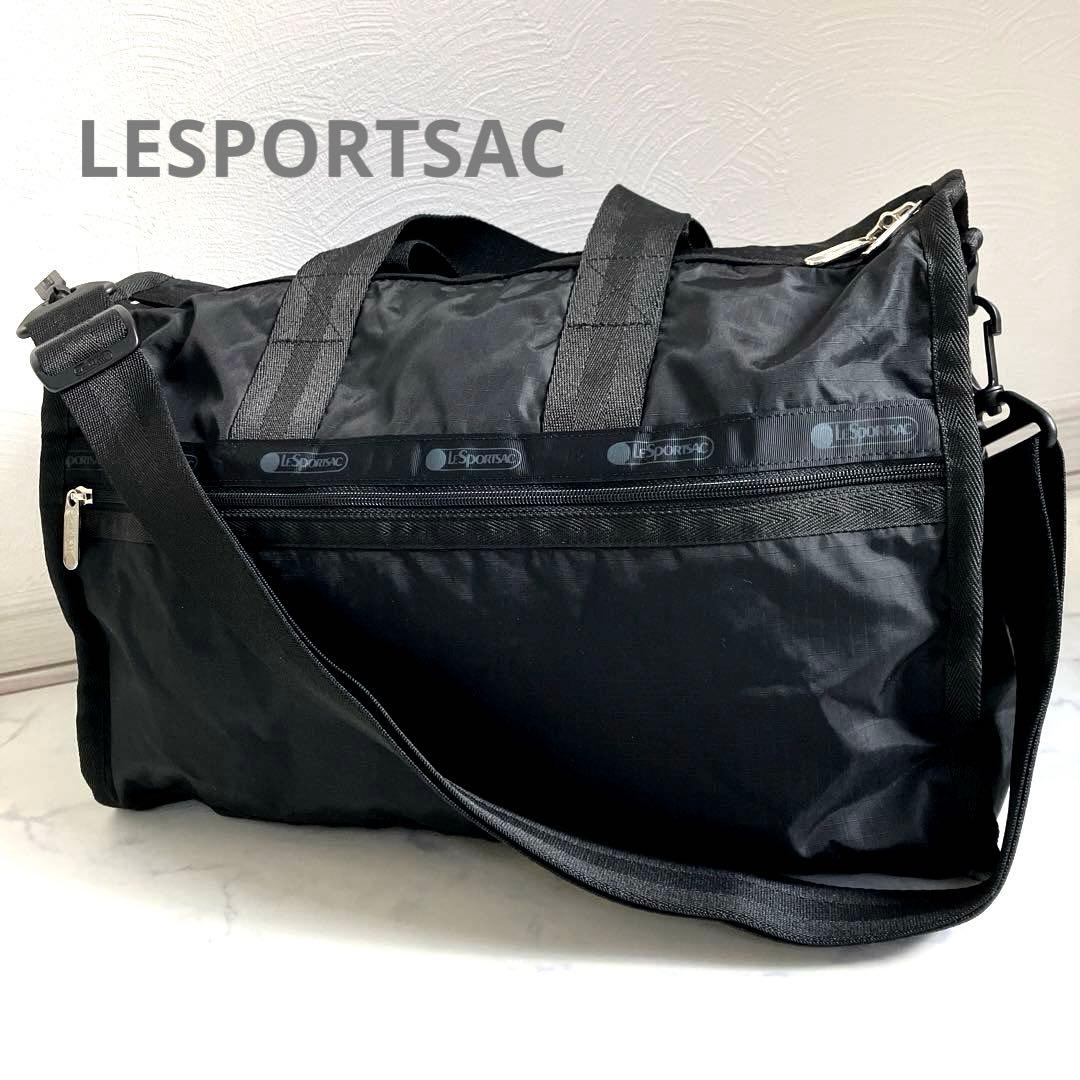 美品　LESPORTSACレスポートサック　ボストンバッグ　大容量　ブラック