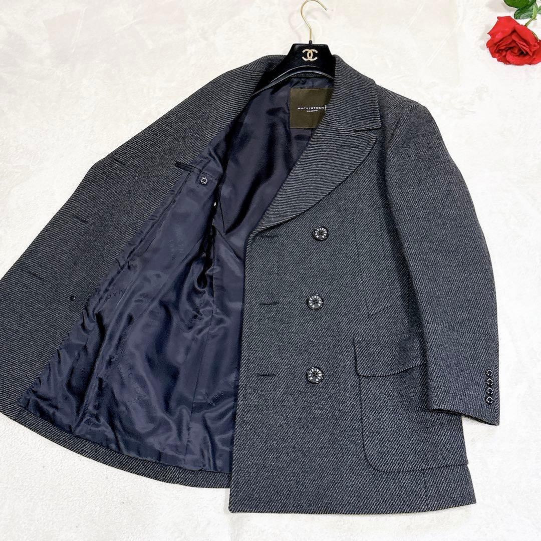 未使用✨　マッキントッシュ　ロンドン　チェスターコート　ピーコート　M グレー